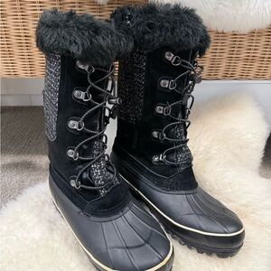 Lands' End Black Winter & Rain Boots